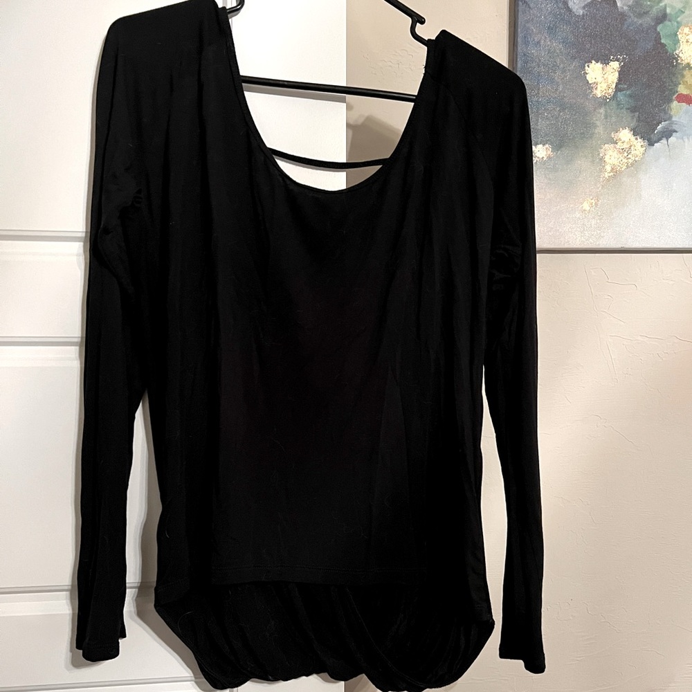 Black Zyia Namaste Long Sleeve T